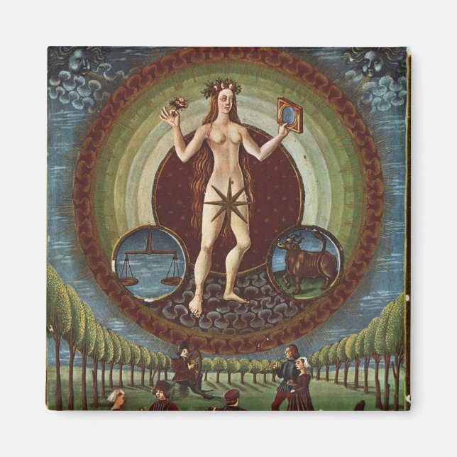 Imán Sra. Lat. 209 f.9v Venus, de 'De Sphaera', c.1470 (Frente)