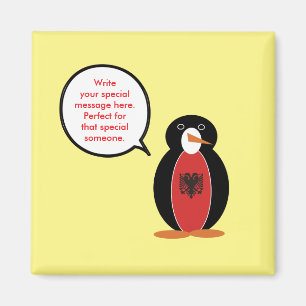 Imán Sra. Pingüino Personalizada Albania