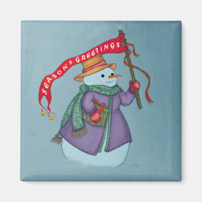 Imán Sra. Snowmans Navidades de partos especiales Magne (Frente)