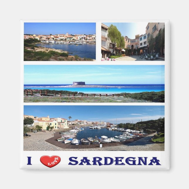Imán SRD041 SARDINIA I Love, Mosaic, Italia, Fridge (Frente)