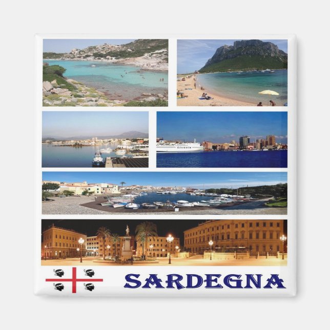 Imán SRD042 SARDINIA - Mosaico - Italia - Fridge (Frente)