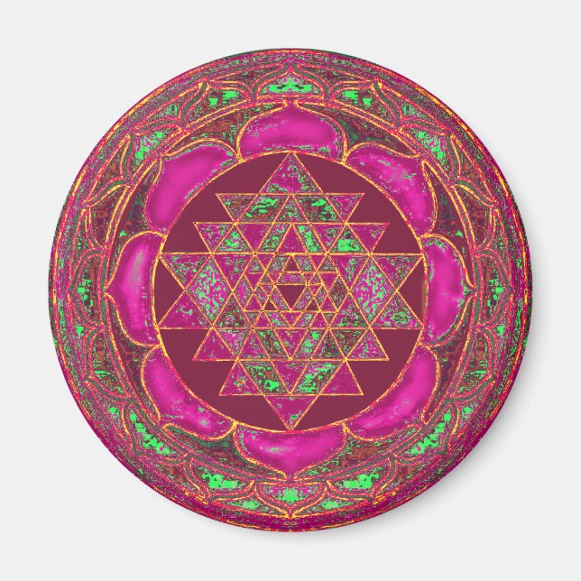 Imán Sri Lakshmi Yantra Mandala (Frente)