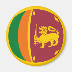 Imán Sri Lanka Fisheye Flag Magnet