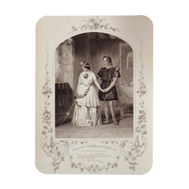 Imán Srta. Jenny Marston como Perdita y Sr. F. Robinson (Vertical)