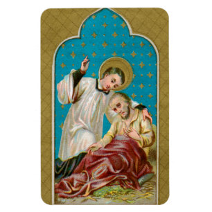 Imán St. Aloysius Gonzaga & Plague Victim (M 006)