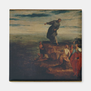 Imán St Anthony que predica a los pescados, c.1580
