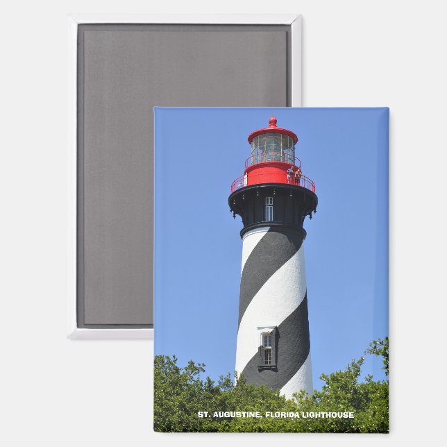 Imán St. Augustine, faro de Florida (Anverso/Reverso)