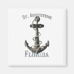 Imán St. Augustine Florida Vacation Nautical Anchor Sai