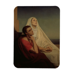 Imán St Augustine y su St. Mónica, 1855 de la madre