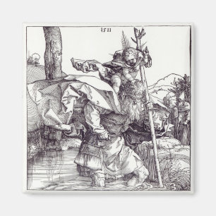 Imán St Christopher que lleva al Cristo infantil, 1511