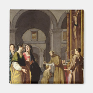 Imán St. Clare que recibe el velo de St Francis