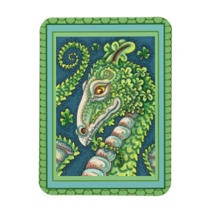 IMÁN ST. DRAGÓN VERDE DE SHAMROCK DE PATRICK, FANTASÍA