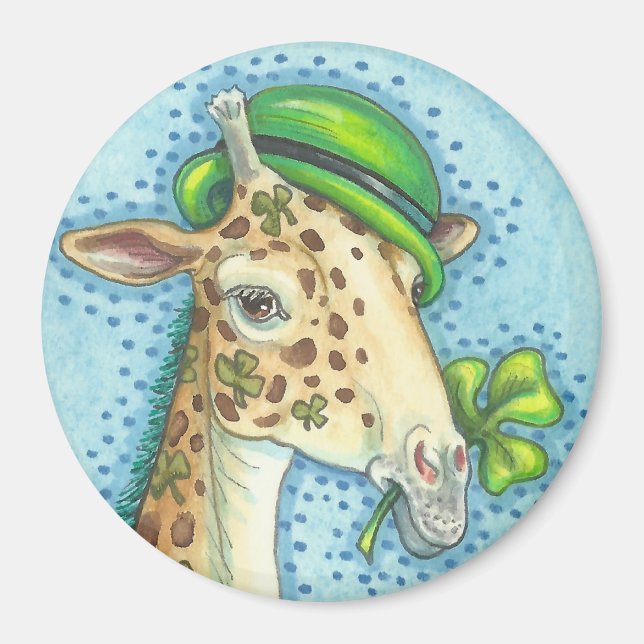 IMÁN ST. EL DÍA DE PATRICK IRLANDO GIRAFFE MAGNET (Frente)
