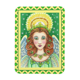 IMÁN ST. EL DÍA DE PATRICK SHAMROCK ANGEL, BENDICIONES