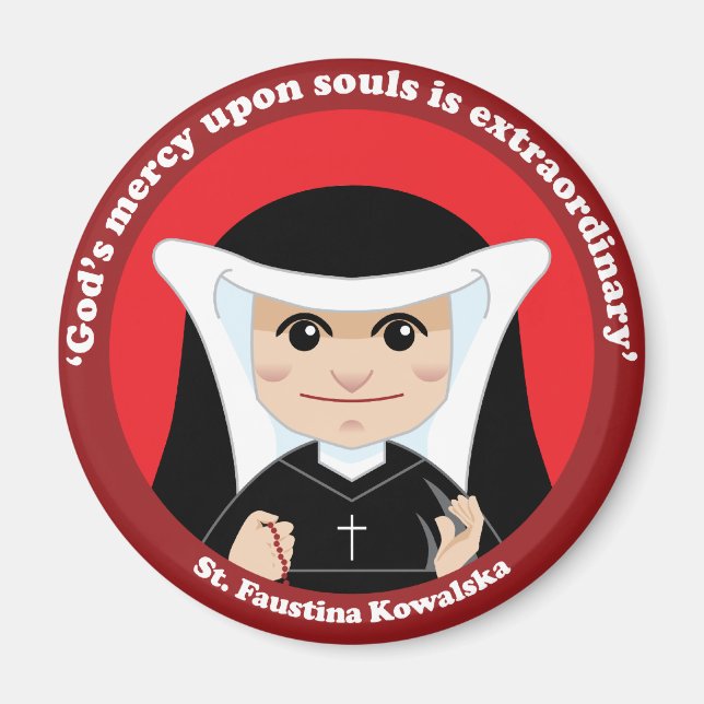 Imán St. Faustina Kowalska (Frente)