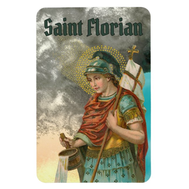 Imán St. Florian con cubo (humo; M 019) (Vertical)