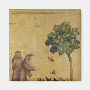 Imán St Francis de Assisi que predica a los pájaros