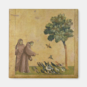 Imán St Francis de Assisi que predica a los pájaros