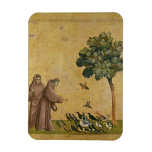 Imán St Francis de Assisi que predica a los pájaros