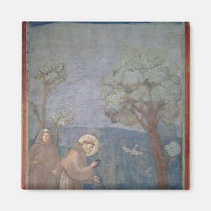 Imán St Francis que predica a los pájaros, 1297-99