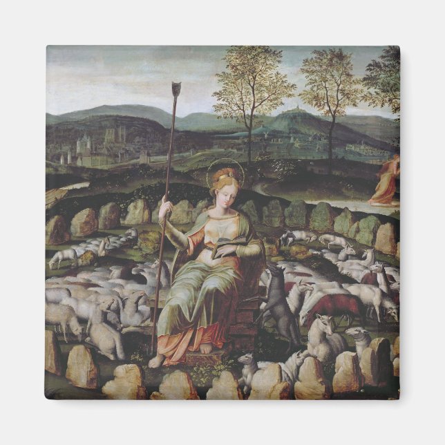 Imán St. Genevieve cuidando su rebaño (Frente)