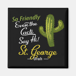Imán St George Cactus Funny Retro