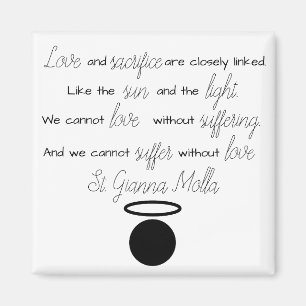 Imán St. Gianna Molla Quote Magnet