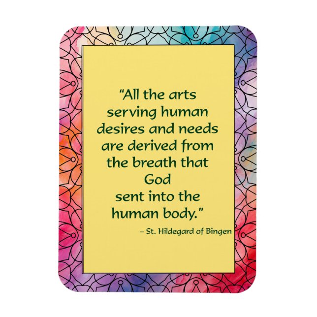 Imán St. Hildegard de Bingen Quote Magnet (Vertical)