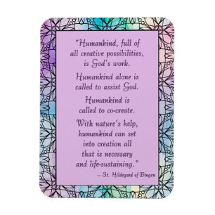Imán St. Hildegard de Bingen Quote Magnet