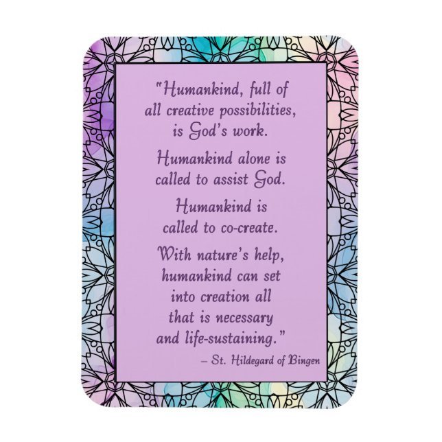 Imán St. Hildegard de Bingen Quote Magnet (Vertical)