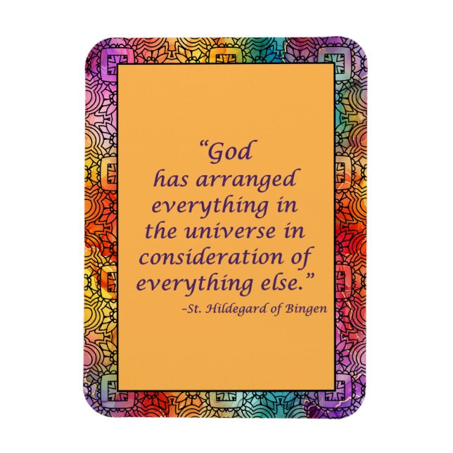 Imán St. Hildegard de Bingen Quote Magnet (Vertical)