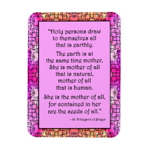 Imán St. Hildegard de Bingen Quote Magnet