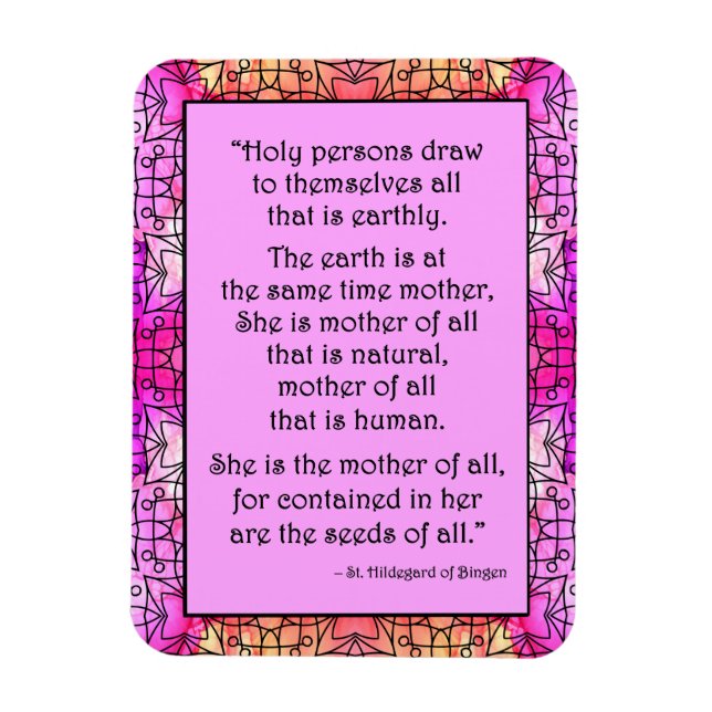Imán St. Hildegard de Bingen Quote Magnet (Vertical)