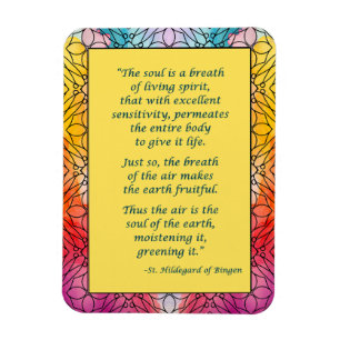 Imán St. Hildegard de Bingen Quote Magnet