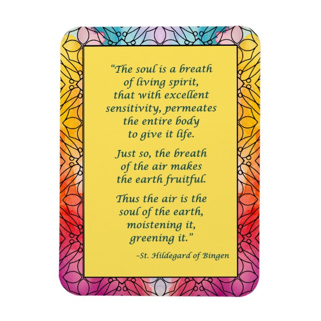 Imán St. Hildegard de Bingen Quote Magnet (Vertical)