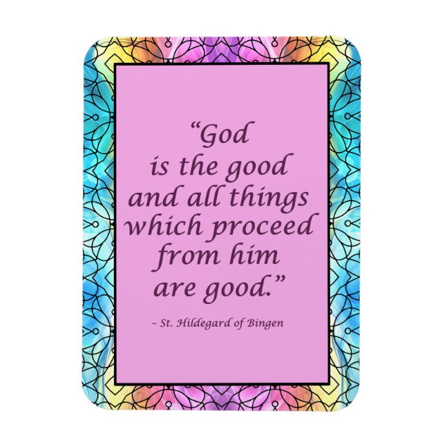 Imán St. Hildegard de Bingen Quote Magnet (Vertical)
