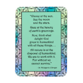 Imán St. Hildegard de Bingen Quote Magnet