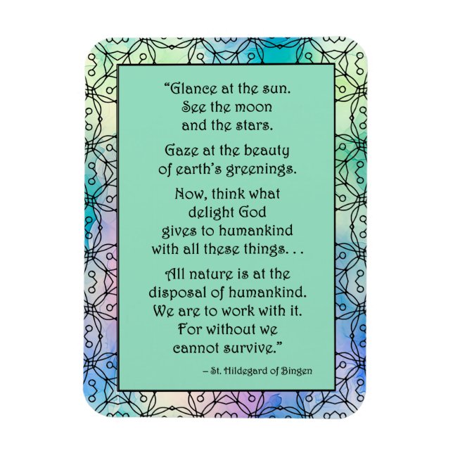 Imán St. Hildegard de Bingen Quote Magnet (Vertical)