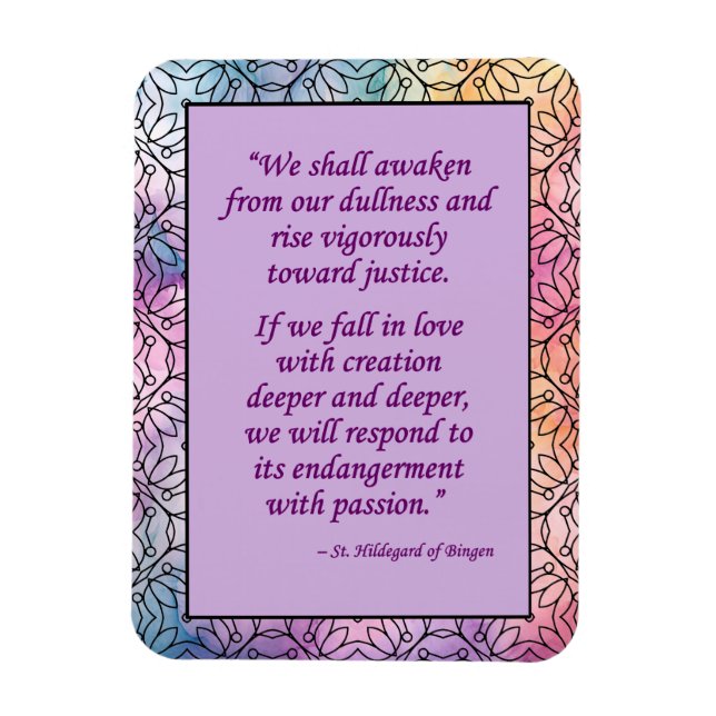 Imán St. Hildegard de Bingen Quote Magnet (Vertical)
