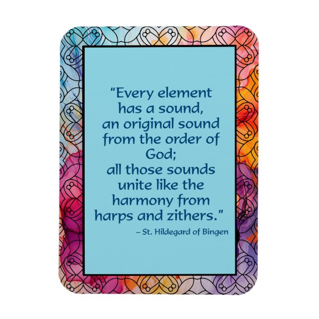 Imán St. Hildegard de Bingen Quote Magnet (Vertical)