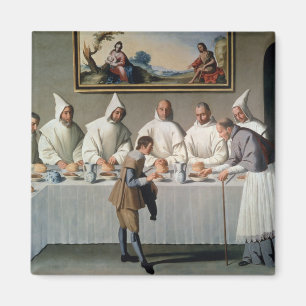 Imán St. Hugh de Cluny (1024-1109) en el refectorio de