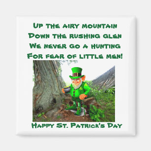 IMÁN ST. IMAGEN DE LEPRECHAUN POEM DEL DÍA DE PATRICK