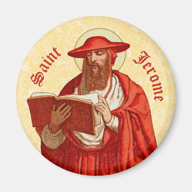 Imán St. Jerome como cardenal con libro (P 004) (Frente)