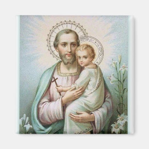 Imán St. Joseph Baby Jesus Lily