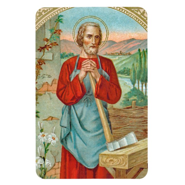 Imán St. Joseph el trabajador (BK 31) (Vertical)