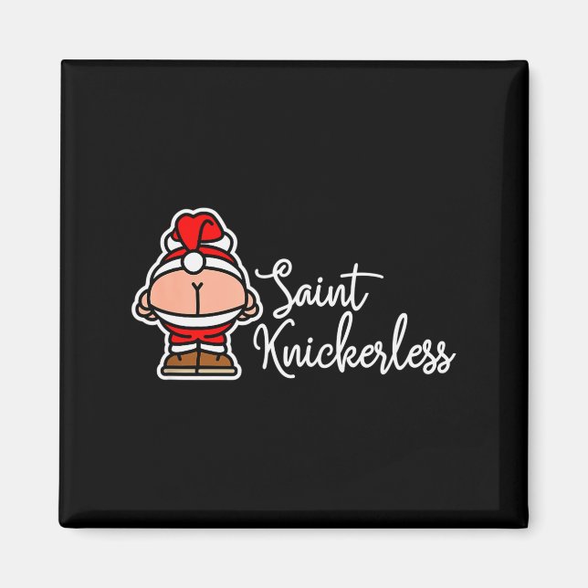 Imán St. Knickerless Funny Mooning Santa Claus Christma (Frente)