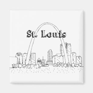 Imán St. Louis Arc Vacation Drawing Vacation Art Travel