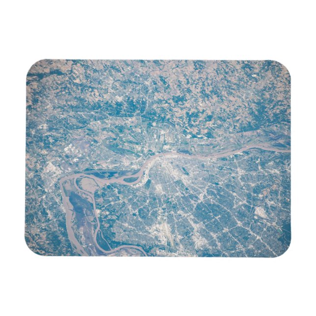 Imán St. Louis, Missouri A Lo Largo Del Río Misisipi. (Horizontal)