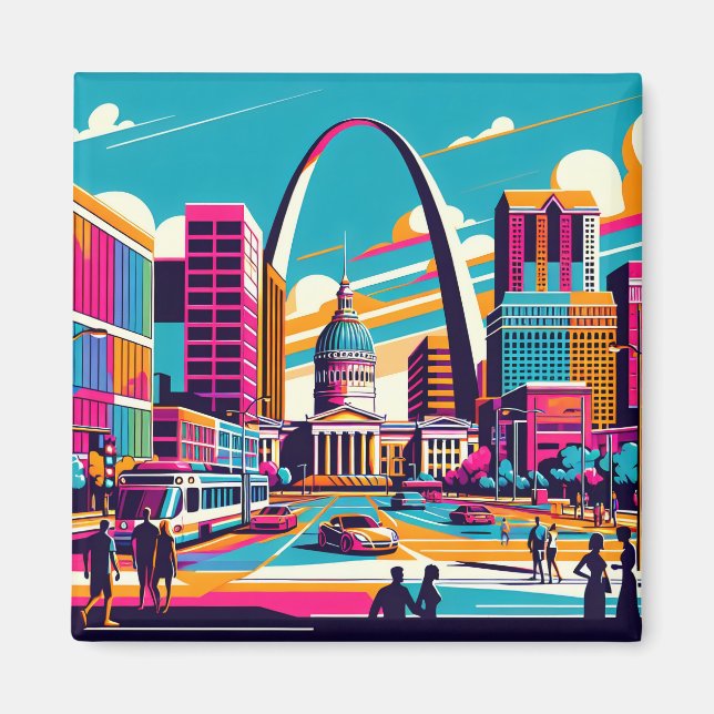 Imán St Louis, Missouri | El Arco De La Puerta De Enlac (Frente)