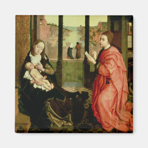 Imán St Luke que dibuja un retrato de la Virgen